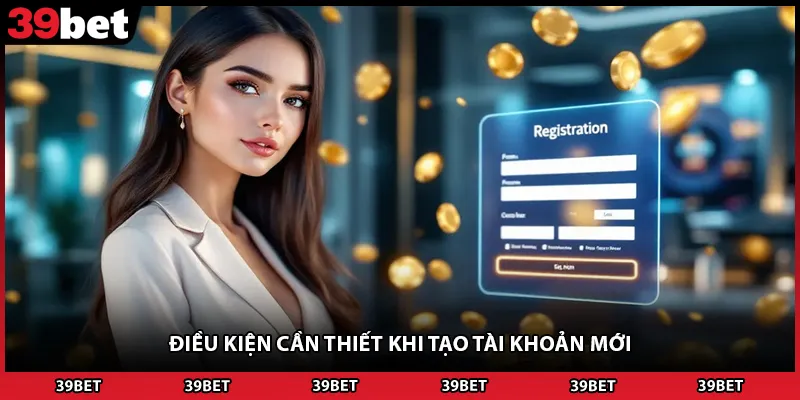 Điều kiện cần thiết khi tạo tài khoản mới